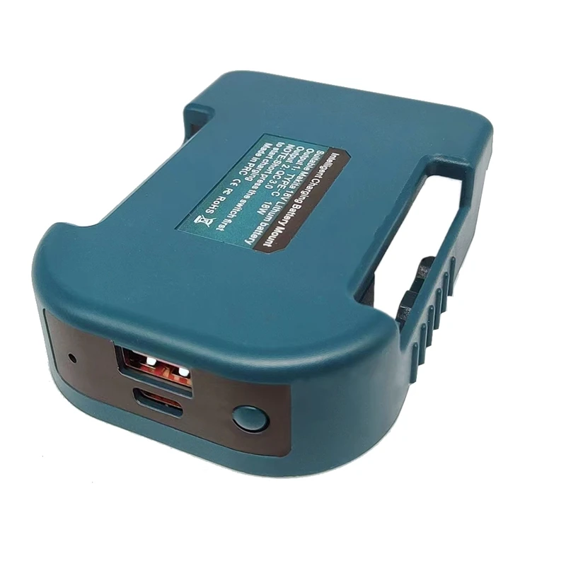 AT14 Fast Charger Rack For 18V Battery Portable Battery Holder Adapter With USB And Type-C Output Fast Charging