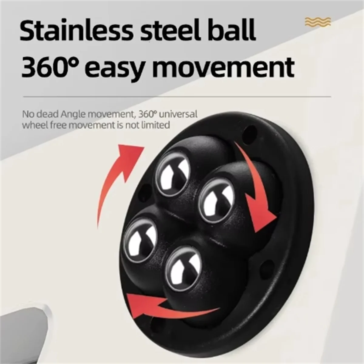 4PCS Non Punching Adhesive Furniture Ball Universal Pulley Household Mobile Base Accessories Trash Can Bottom Small Wheel