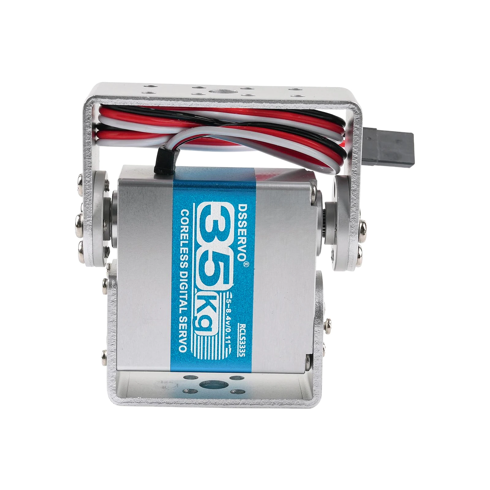 Roboterservo 35 kg RCLS3335 Ganzmetall-CNC-Getriebe-Digitalservo für Arduino RC-Servo, kernloser Motor, lange und kurze gerade U-Montage