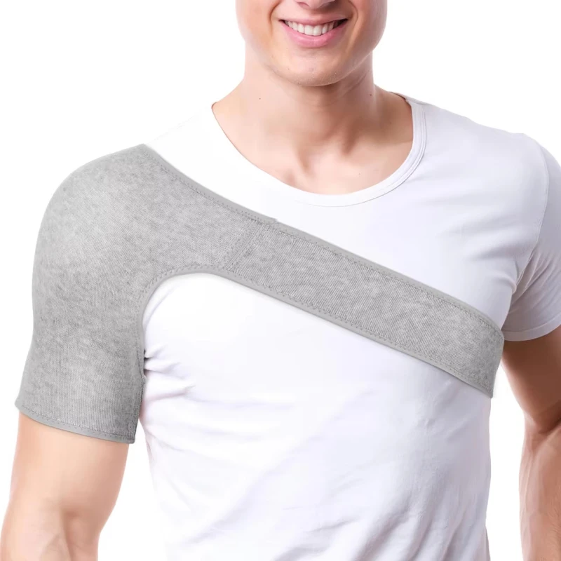 Compression Shoulder Support Brace AC Joint Rotator Cuff Stabilizer Adjustable Strap Support Sleeve for Men Women Sports