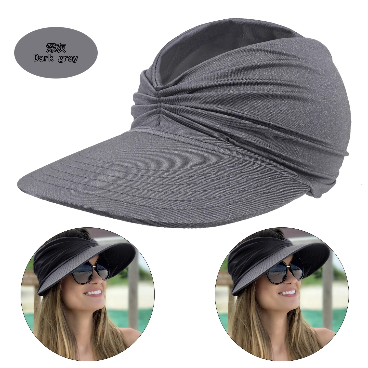 

Women Empty Top Sun Hat Female Luxury Brand 2024 New Beach Summer Outdoor Sport Baseball Golf Visor Caps Parent-Child Sun Hat