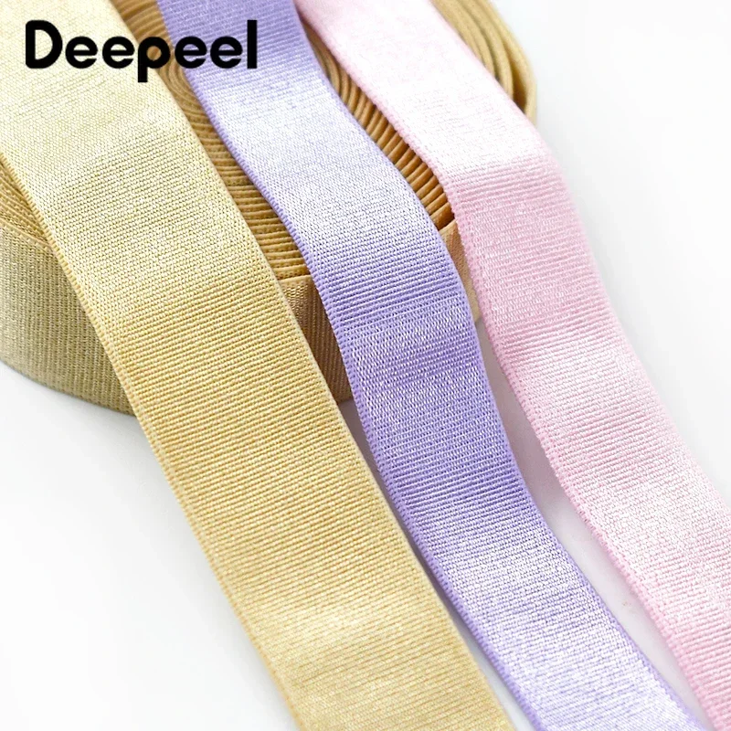 20M Deepeel 6-25mm Nylon Spandex Elastic Bands Underwear Shoulder Strap Stretch Rubber Band Bra Swimsuit Belt Tape Accessories