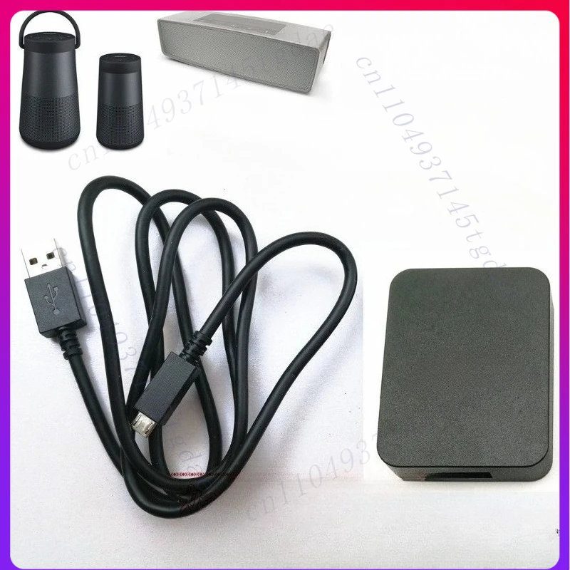 Cable de carga de audio Bluetooth original para BOSE SOUNDLINK REVOLVE Soundlink Mini II (negro) + cargador 1A con arañazos