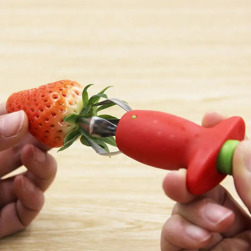 Strawberry Huller Remover Tool Portable Fruit Leaf Core Extractor For Salad Cake Kitchen Tools Kitchen Cooking Tools
