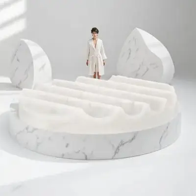 

Silicone Holder Bar Soap Draining Tray Lightweight Portable Bathroom Accessory Round Soap Storage Dish For Home Use