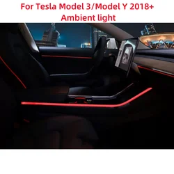 Latest radium carving style atmosphere light For Tesla Model 3/Model Y 2018+ ambient light LCD screen control horn light cover