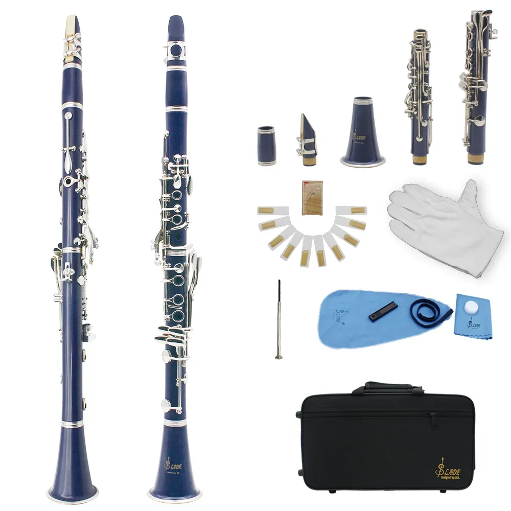 SLADE Clarinet Bb 17 Keys 6 Rings Clarinetto Blackwinds Bakelite Clarinet Good Quality Portable Woodwind Instruments With Parts