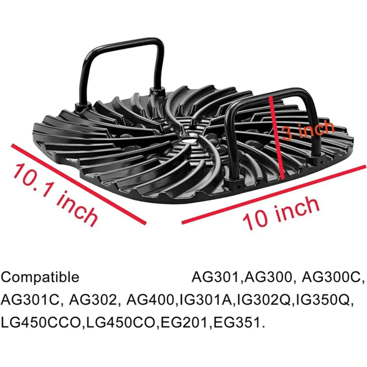 HIWS - Rejilla para Parrilla de Horno, Cesta para Freidora de Aire Foodi AG300C AG301 AG301C, Cestas de Red para Freidora
