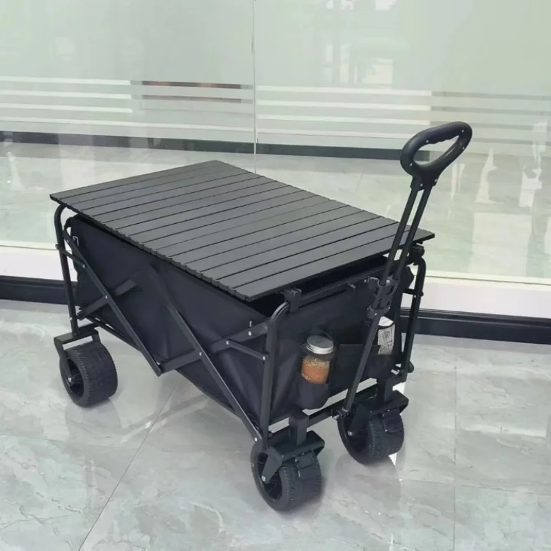 Folding Wagon Outdoor Cart Beach Trolley Wholesale Fully Folding Camp Car Small Size After Folding Easy To Carry and Store