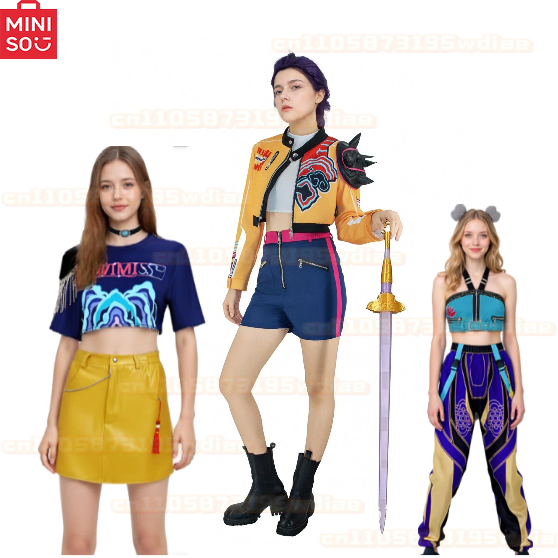 

Kpop Demon Hunter Rumi Zoey Mira Costume Anime Cosplay Movie Full Set Clothes Wig Kpop Demon Hunters Halloween Costume for Woman
