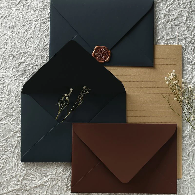 10pcs/lot Coffee Envelope Western Style Small Business Supplies Paper Western Style Envelopes for Wedding Invitations Postcards