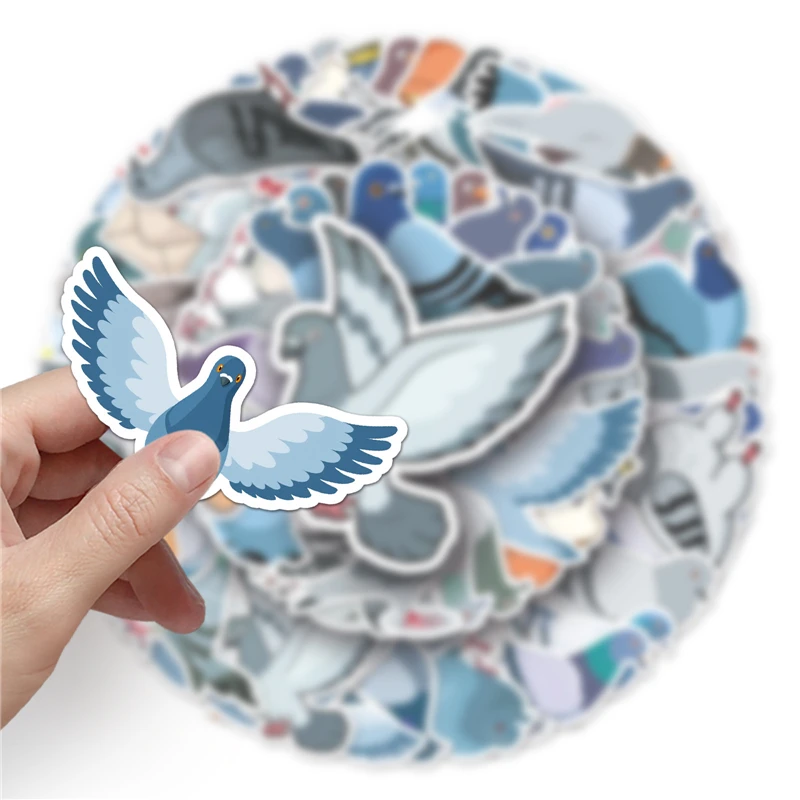 50pcs Pigeon animal Stickers decal scrapbooking diy pasters home decoration phone laptop waterproof cartoon