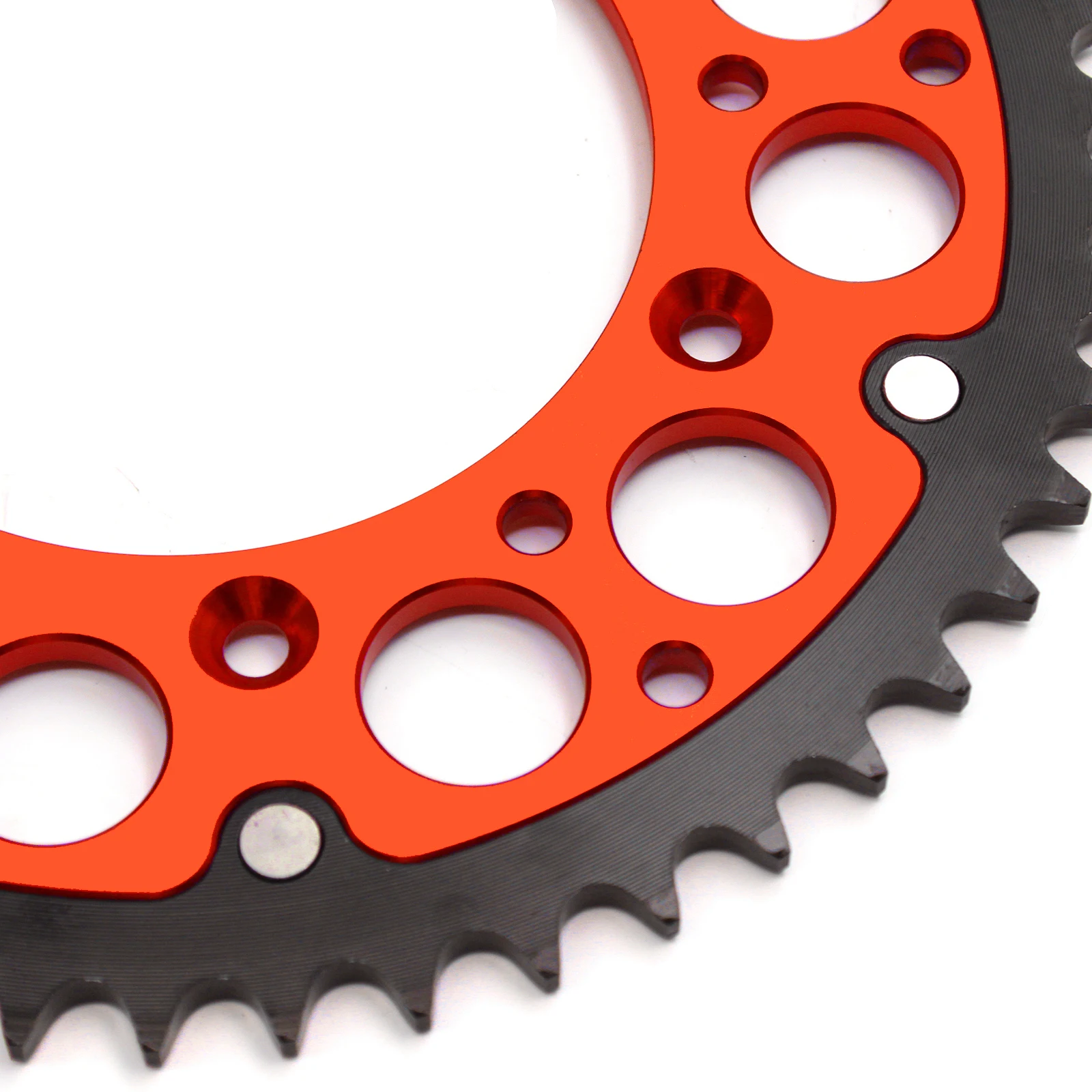 KKE Motorcycle Aluminium Birt Bike 44T-52T 520 Chain Rear Sprocket  Fit SX SXF EXC XCF 200 350 450 Orange