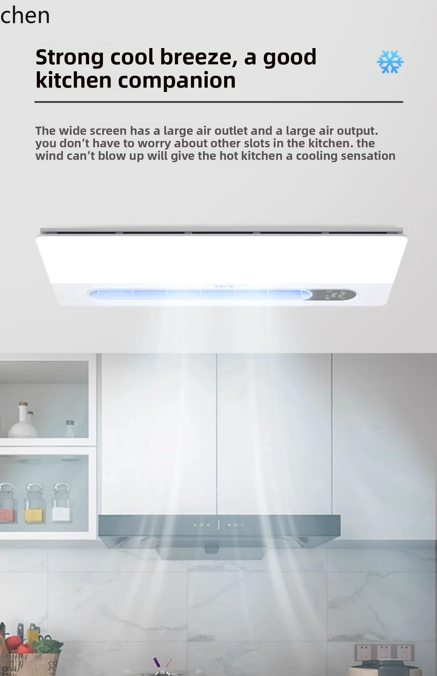 ZML Liangba Lighting Integrated Kitchen Special Embedded Integrated Ceiling Fan