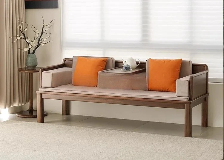 

Chinese-style all-solid wood Arhat bed, living room household small apartment, modern simple sofa bed dual-purpose, Arhat chair2