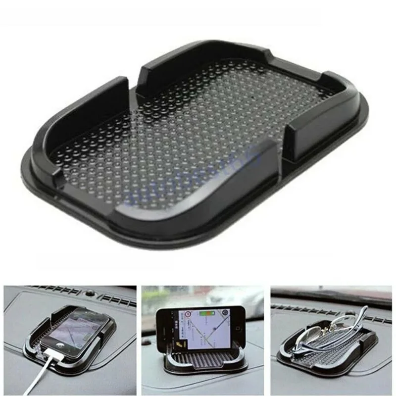 1PC Car Mobile Phone Holder NonSlip Dashboard Mat Pad Anti-Skid Sticky Grip Mount Black High Quality Anti-Slip Mat 15.5*10*2cm
