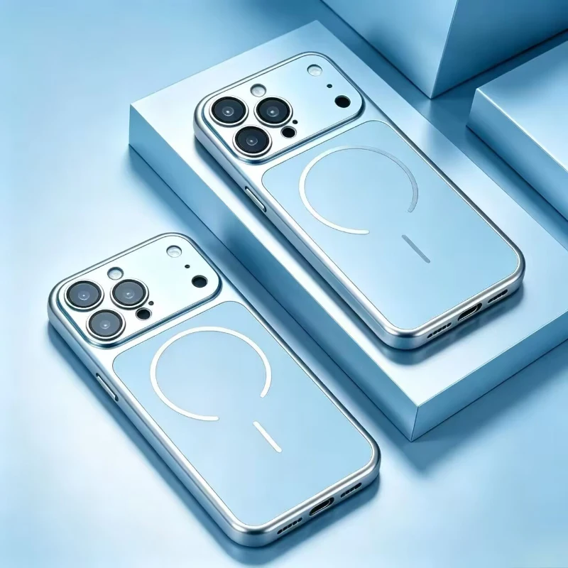 Coque de téléphone magnétique Magsafe de luxe, couleur unie, mat, en PC rigide, pour iPhone 18 17 Pro Max 15 14 13 16 Pro Max, coque arrière