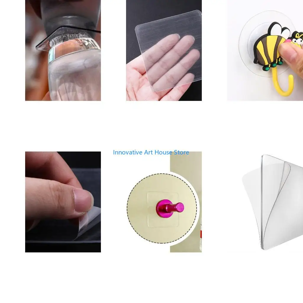 E1PC Double Side Tape Sticker Suction Cup Sucker Auxiliary Strong Adhesive 75x75mm