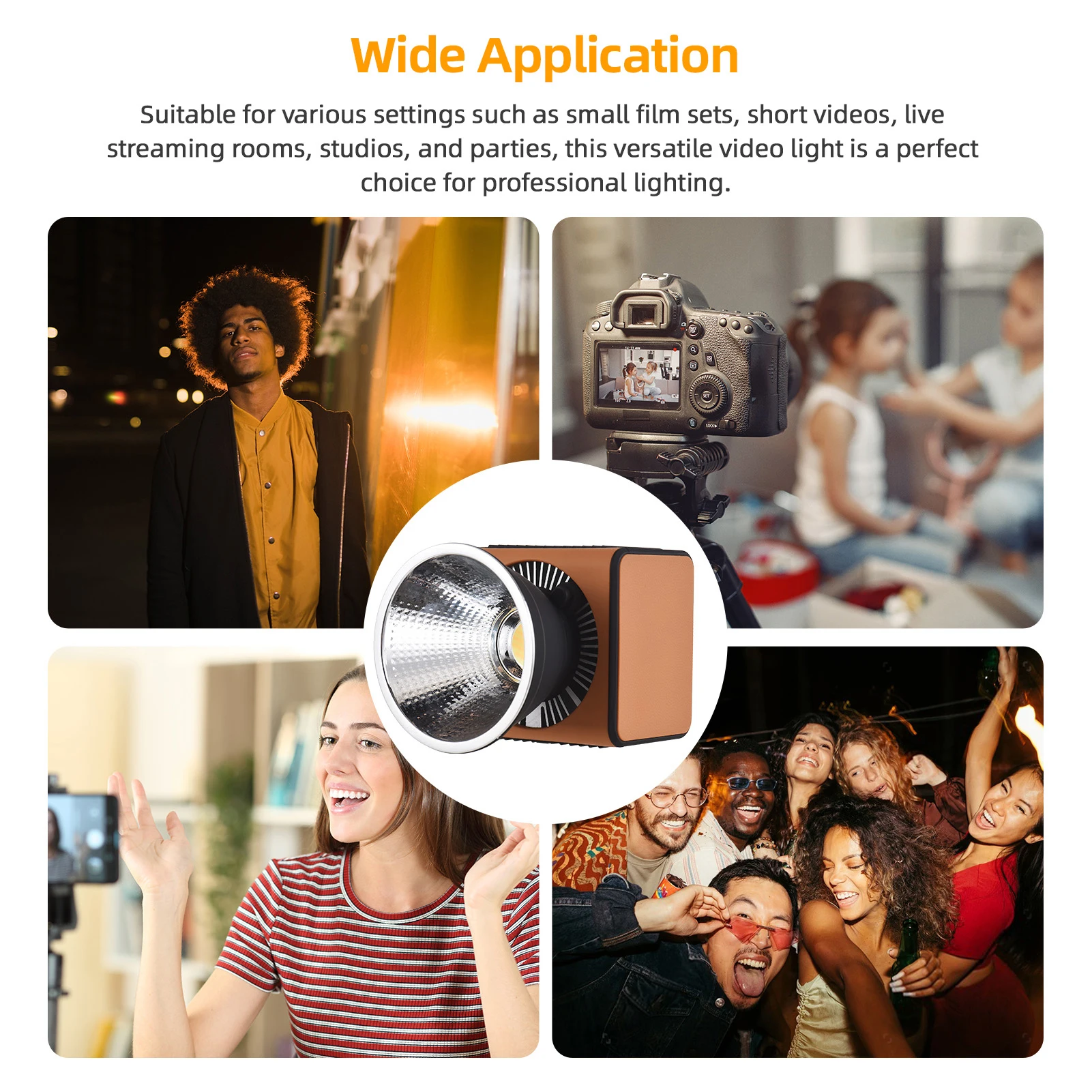 YIDOBLO ZE-150BI ポータブル COB ビデオライト 150 ワット写真撮影 LED 補助光 2700K-7500K 調光可能 10 シーン照明効果