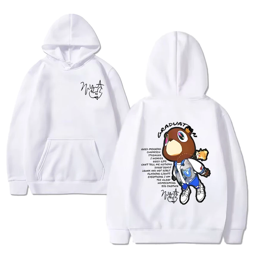 Kanye West 2024 Fleece Loose streetwear Sweatshirt Women men's harajuku fashion hoodie Long sleeve Graphics Sweatshirt with hood