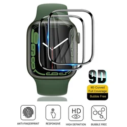 Screen Protector For Apple Watch series 49 46 42 40 41 44 45mm Accessories Soft Glass 9D HD Full Film iWatch 10 9 8 7 SE 6 5 4 3