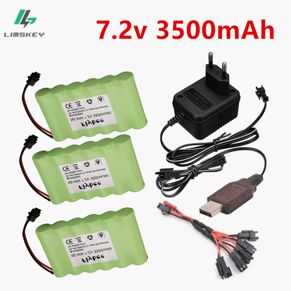 7.2V 2800mAh 3500mAh NiMH Battery For Rc toys Car RC Tanks RC Truck RC Robots Gun Battery