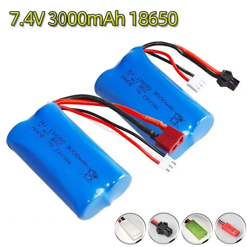 2Pcs/Sets 2S 7.4V battery 7.4V 3000mAh 18650 lipo battery For Remote Control Helicopter Car Boats Tanks Trucks RC Toys parts 25C