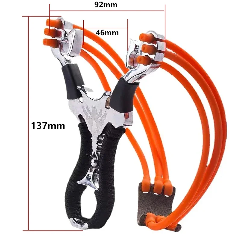 High Quality Outdoor Hunting Shooting Alloy Slingshot with Quality Rubber Band Professional Shooting Game Catapult Tirachinas