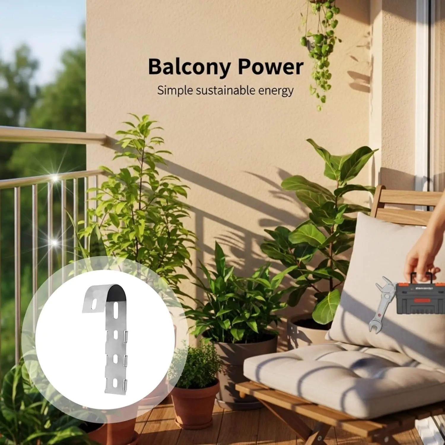 Bild 7: Photovoltaik-Solarpanel-Haken, RV-Solarpanel-Montagehalterung, Edelstahl-Montagehaken für Balkon, Wohnmobilfenster, Garten