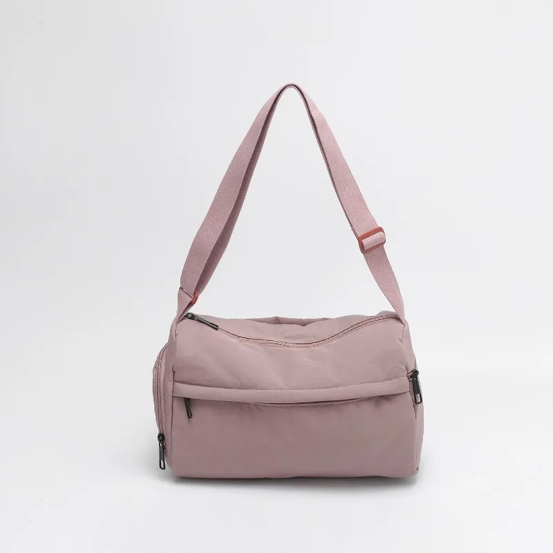 

Популярные однотонные нейлоновые сумки через плечо со скидкой, новинка 2026 года, высококачественные универсальные женские сумки-кроссбоди