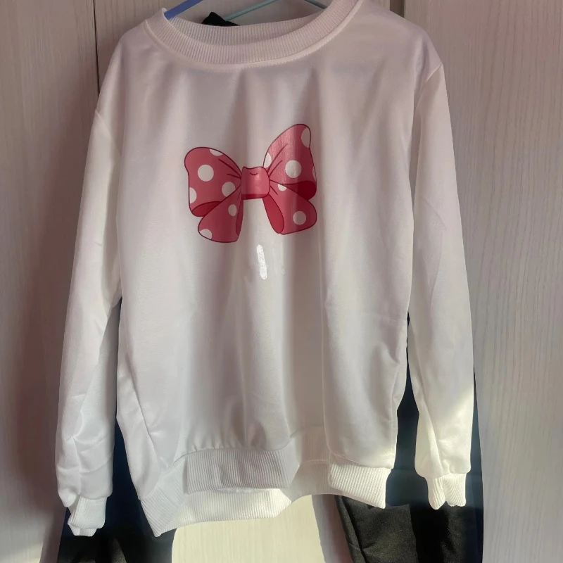 2-teiliges Herbst-Outfit für Babys und Kinder, süßes Oberteil mit Schleifenmuster und Hose mit elastischem Bund, zweiteiliges Set für Mädchen und Jungen – Detail 2