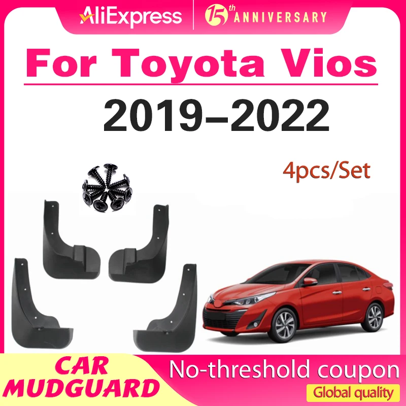 

Mudguards For Toyota Vios 2019 2020 2021 2022 Mud Flaps Splash Guards Front Rear Fender Mudflaps Protectors Car Accessories