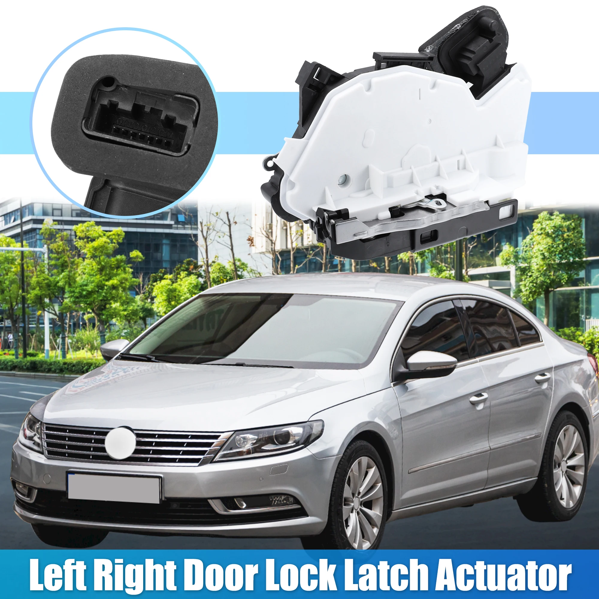 

Привод защелки замка задней левой двери Uxcell для Vw Jetta Beetle Gti Golf 5K4839015Ae