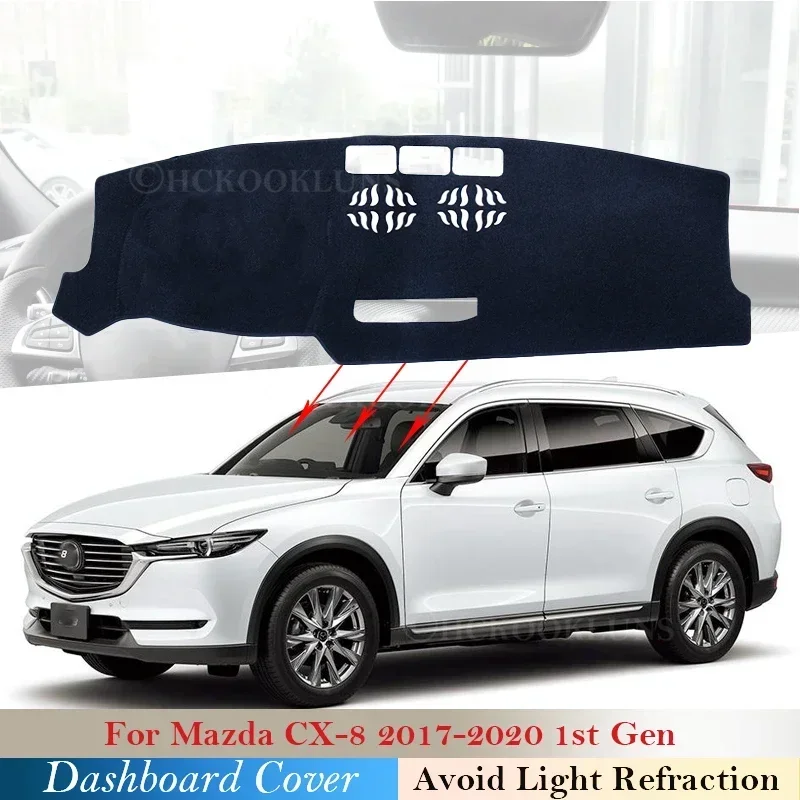 

Для Mazda CX-8 2017 2018 2019 2020 CX8 автомобильные аксессуары новый чехол для приборной панели защитная накладка на приборную панель солнцезащитный коврик с защитой от УФ-лучей