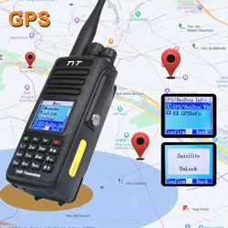 TYT MD-UV390 10W GPS IP67 Wateroof Record VHF UHF Dual Band AES256 Encryption DMR Walkie Talkie with USB-C 2800mAh Battery