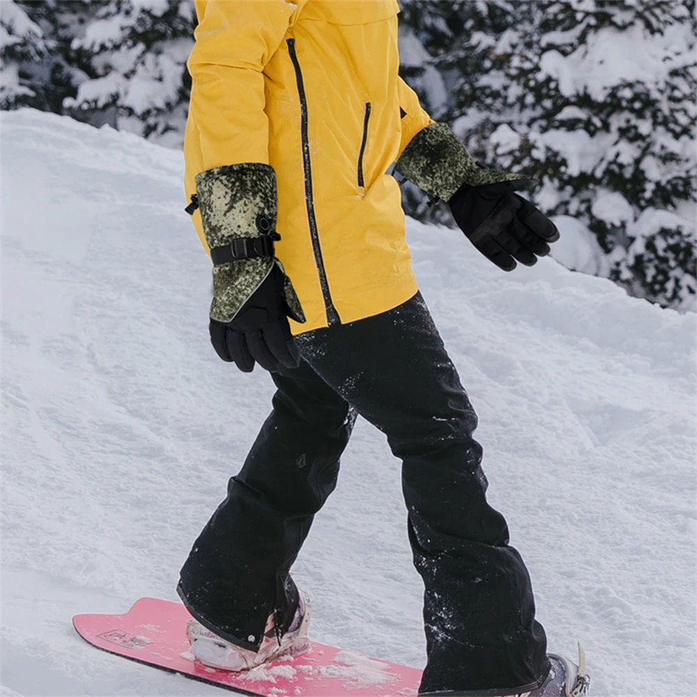 防風電気加熱サーマルグローブ、タッチスクリーン加熱、屋外自転車、スキー、自転車、暖かい、冬