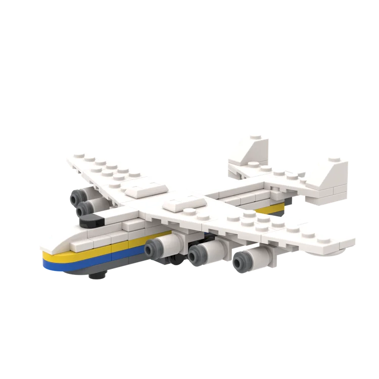 บล็อกอนุภาคขนาดเล็ก Moc ยูเครน An-225 เครื่องบินขนส่งขนาดใหญ่ประกอบของเล่น