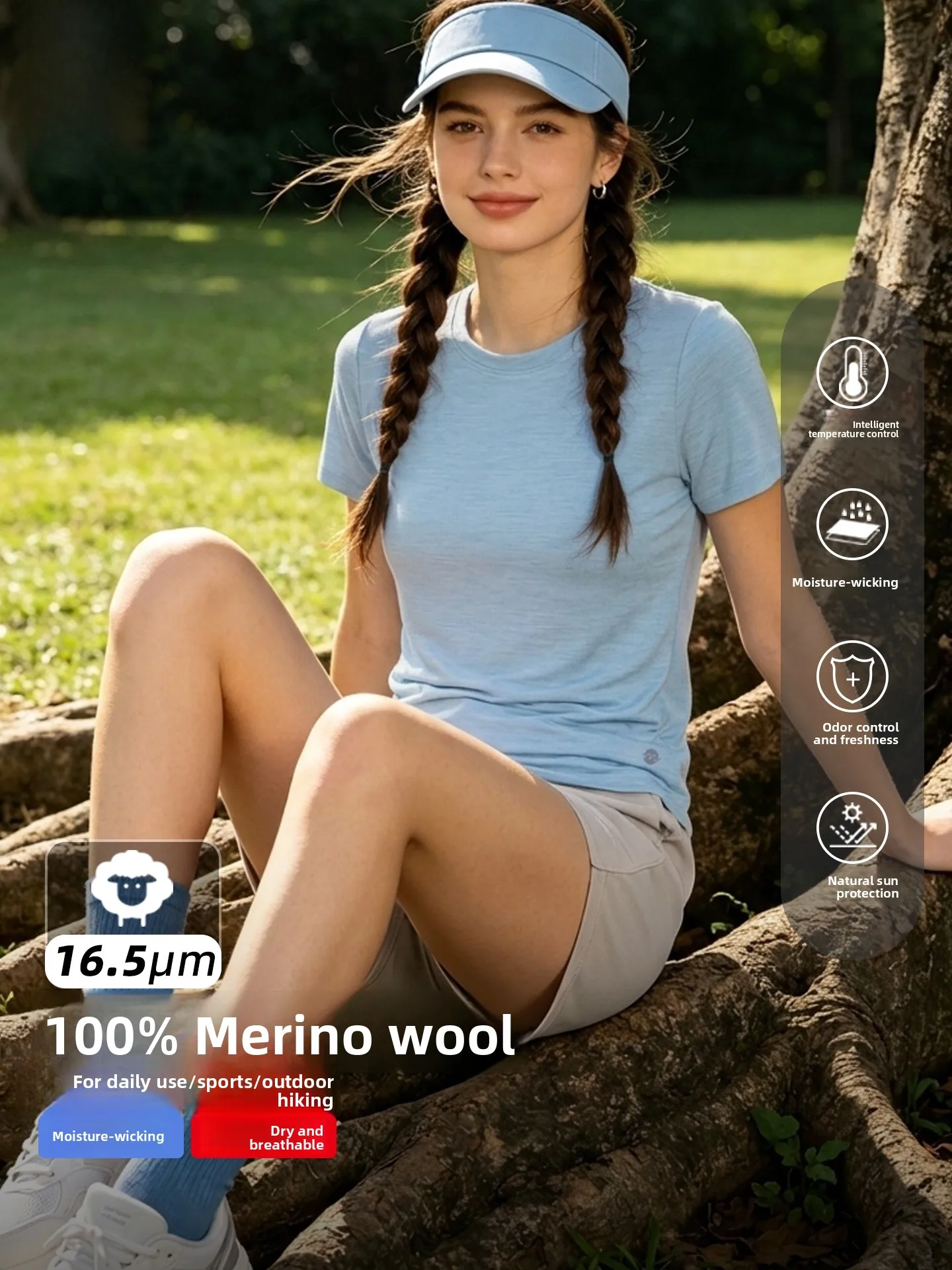 quick-dry-merino-wool-t-shirt-women's-outdoor-short-sleeve-sport-hiking-functionality-lost-sheep-brand-summer-collection