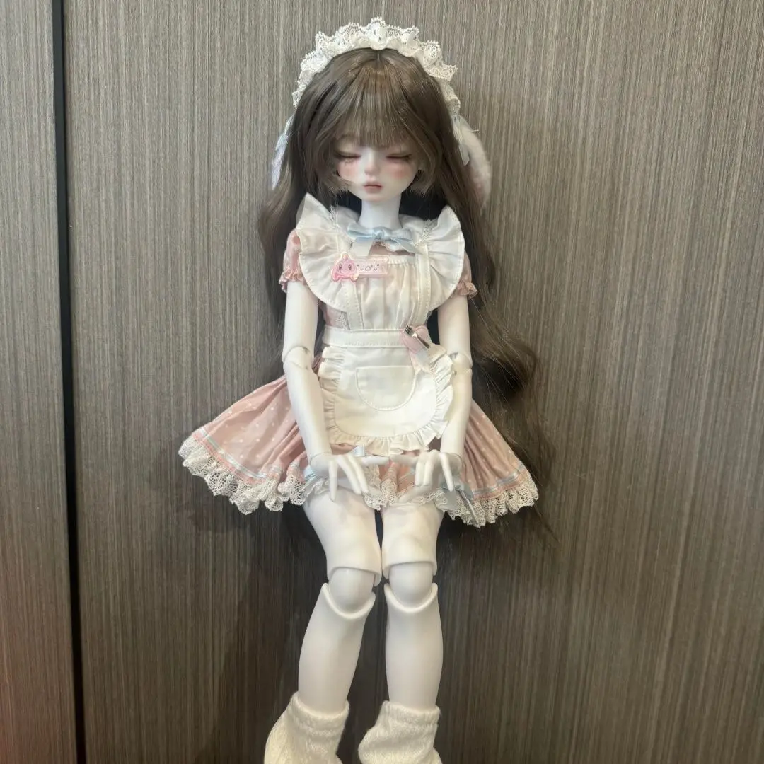 New High Temperature Silk 1/3 1/4 1/6 Bjd Doll Wig Linen Grey Long Straight Hair Girl Dress Up Toy Bjd Doll Accessories No Doll