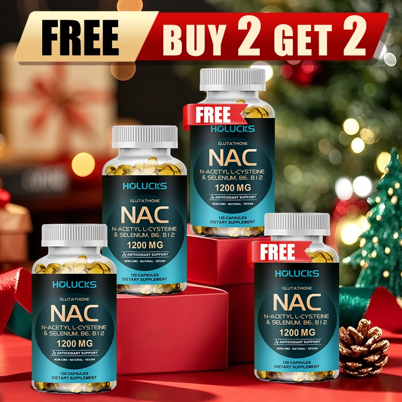 

Buy 2 Get 2 Free! NAC 1200mg Capsules, Support Thins Mucus, Reduces Cough & Bronchial Function, Immune, Liver Repair & Detox