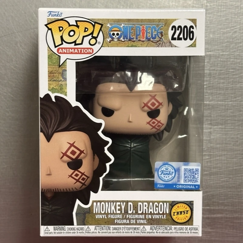Image of One Piece Monkey D. Dragon Chase # 2206 Funko Pop! Original Vinyl-Figur Anime Sammlerstück Modell Desktop-Dekoration Geschenk Spielzeug für Fans