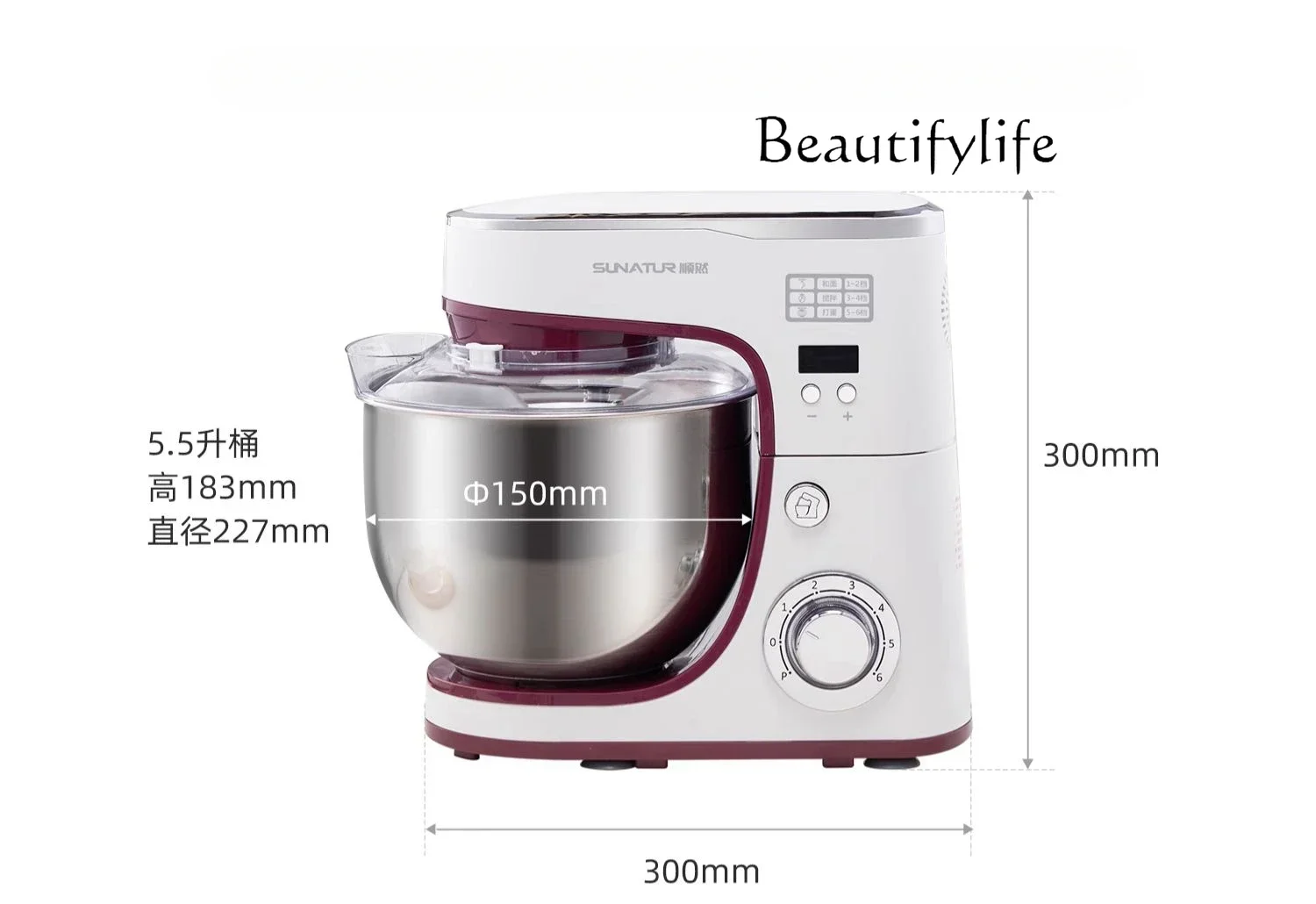 

Chef machine household small mixing commercial dough mixing machine automatic dough kneading machine integrated