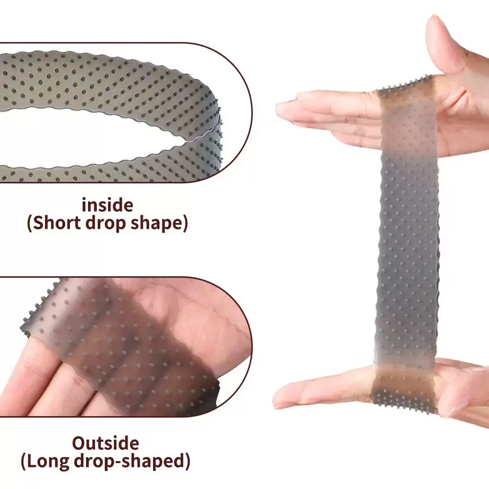 Silicone elastic wig grip headband with 2 bags 4pc HD wig cap for lace frontal wig non-slip headband 3 color Elastic anti slip