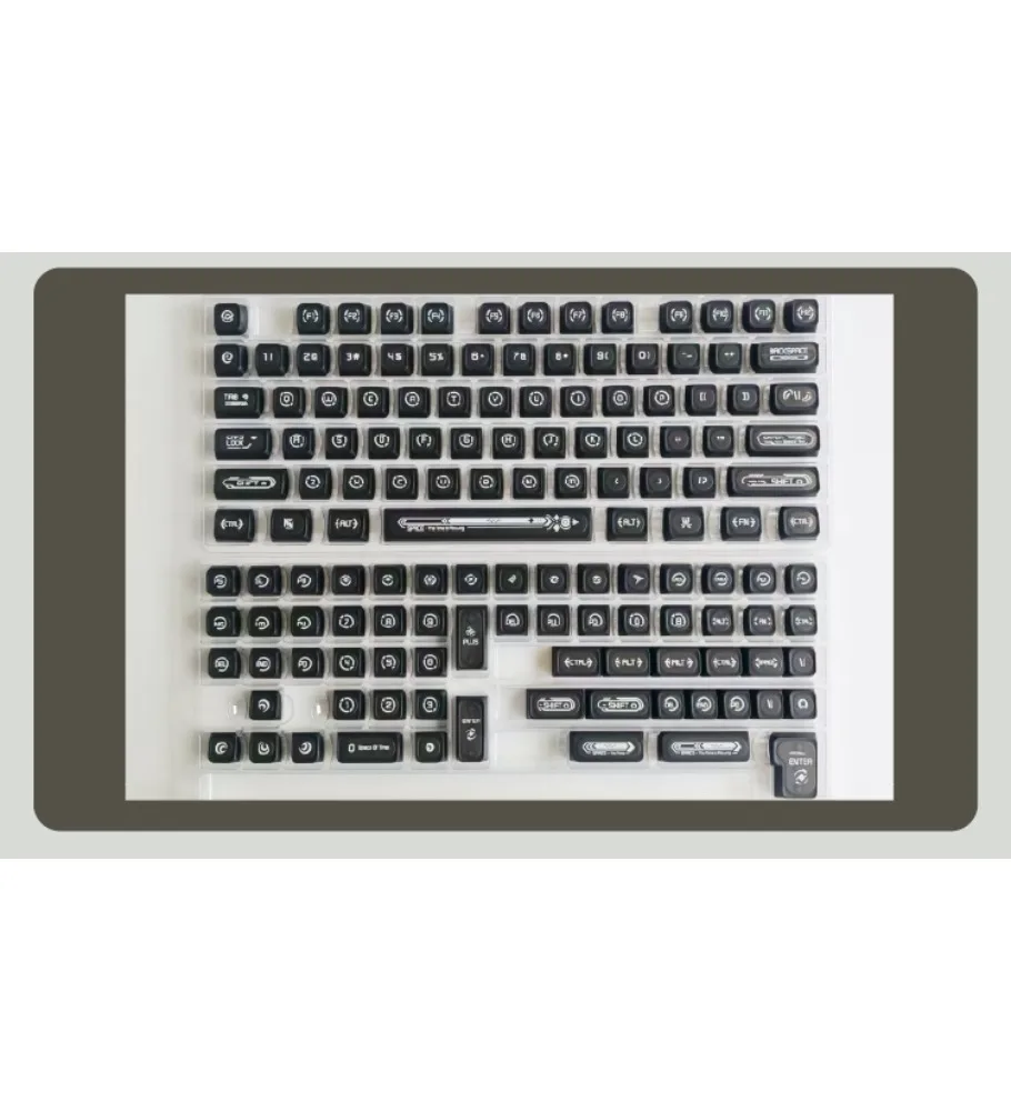 Black Opal Max Personality Transparent Keycap Fit Wooting Bee Step from ace68 keys 87 keys 108