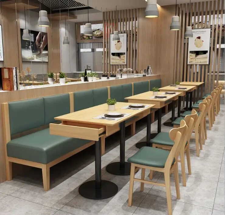 2021 Moderne Restaurant Meubels Houten Restaurant Sofa Booth