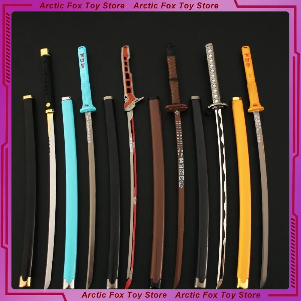2077 Game Iconische Zwarte Eenhoorn Zamora Randapparatuur Zwaard met Schede Legering Katana Model Melee Weapos Model Verjaardagscadeau Speelgoed