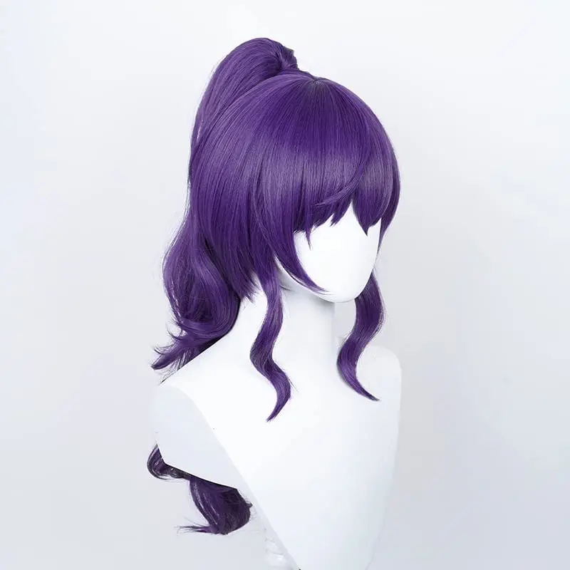 Femmes Pjsekai Mafuyu Asahina perruques Cosplay Anime Halloween Costume longue violet queue de cheval cheveux synthétiques cheveux perruques fête