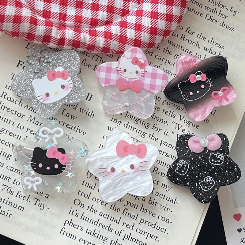 Kawaii Pentagram KT Cat Hair Clip Cute Cartoon Hairpin Lovely Bangs Hair Clips For Women Girls Sweet Hair Accessories Gifts