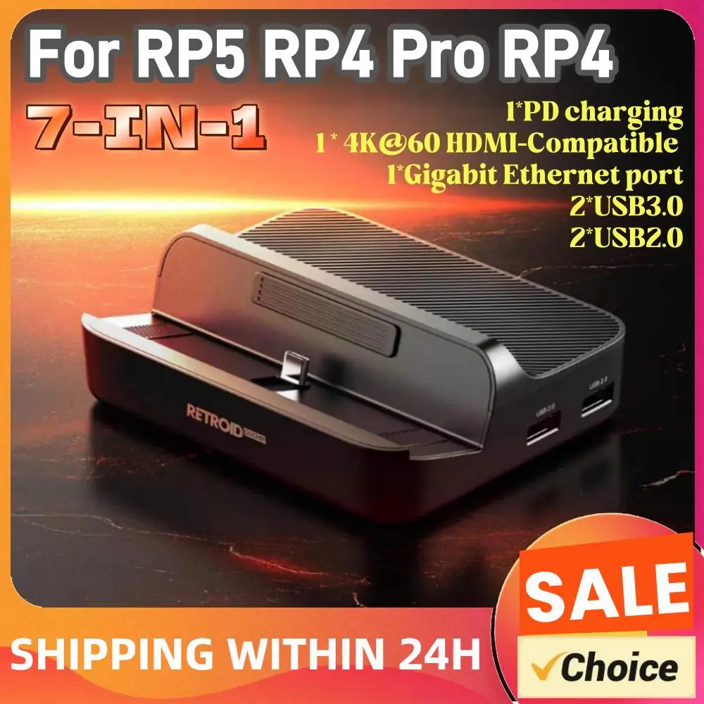 base-de-conexion-7-en-1-para-retroid-pocket-5-base-de-carga-usb-c-para-rp5-rp4-pro-carga-pd-compatible-con-hdmi-3-puertos-usb-30-2-puertos-usb-20