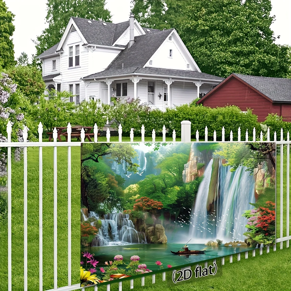 Realistic Waterfall Forest Landscape Mural Wallpaper Backdrop for Home Decor Garden Scene
